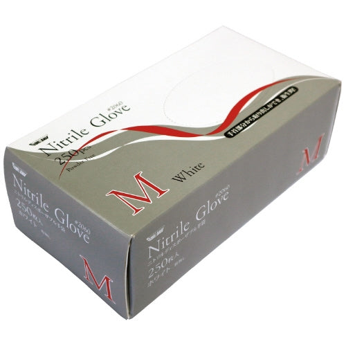 川西工業 ニトリル使い切り手袋 #2060 ホワイトM 4906554155721