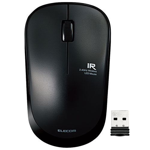 エレコム 静音ワイヤレスIRマウスM-IR07DRSBK  BK 4953103283404