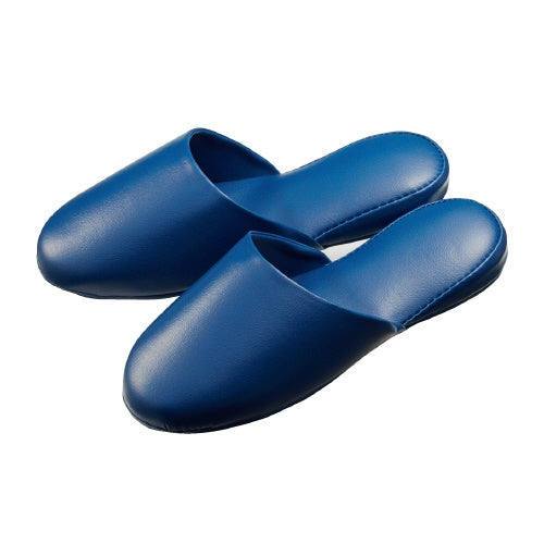 オーミケンシ 高周波レザースリッパ ブルー 10足組 4957884134733