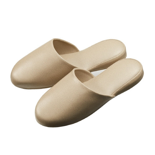 オーミケンシ 高周波レザースリッパ ベージュ 10足組 4957884134764