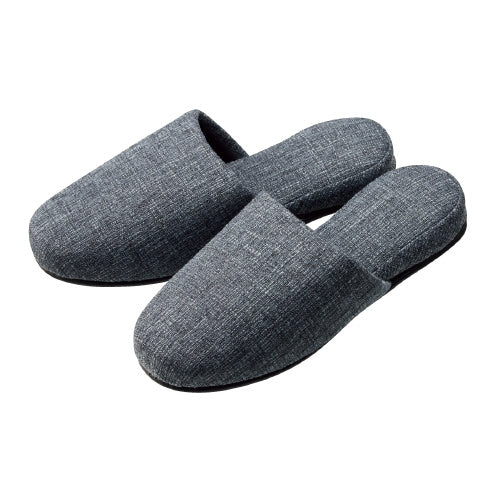 オーミケンシ ネップ柄スリッパ ダークブルー 4957884172711