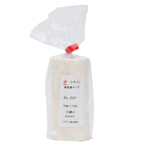 ニチバン 紙粘着テープ 210-9 白 9mm×18m 12巻 4987167093327