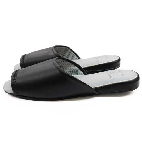 オクムラ GUEST IT 前開きスリッパM ブラック 1足 4969354313630