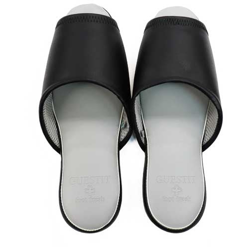 オクムラ GUEST IT 前開きスリッパM ブラック 1足 4969354313630