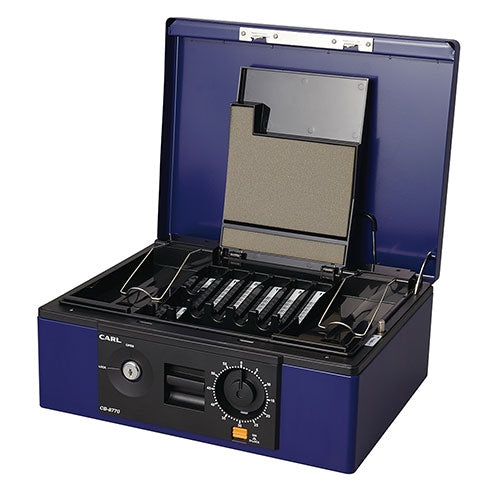 カール事務器 キャッシュボックス CB-8770-B ブルー A4 4971760001223