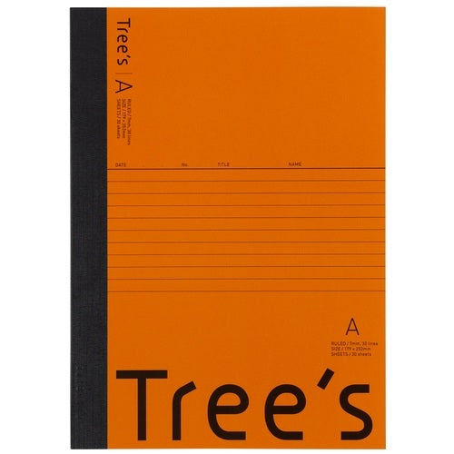Japan Note Trees B5 A-liniert 30 Blatt Orange 4901470067677