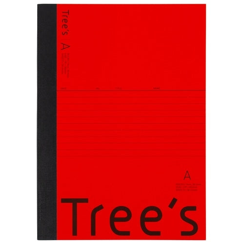 Japan Note Trees B5 A-lined 30 sheets Red 4901470067707