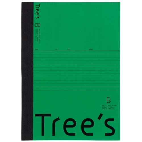 日本ノート Trees Ｂ５ Ｂ罫 ３０枚 グリーン 4901470067769