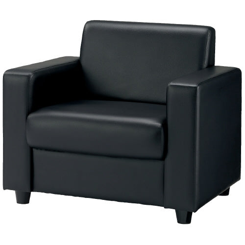 PLUS（プラス）オフィス家具 応接チェア RE-1841 BK ブラック 1人掛　4514974617417