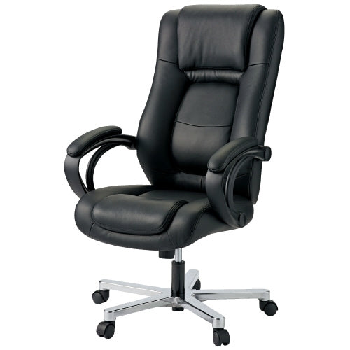 PLUS（プラス）オフィス家具 役員イス RA-1855 (L)BK　4514974102692