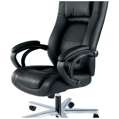 PLUS（プラス）オフィス家具 役員イス RA-1855 (L)BK　4514974102692