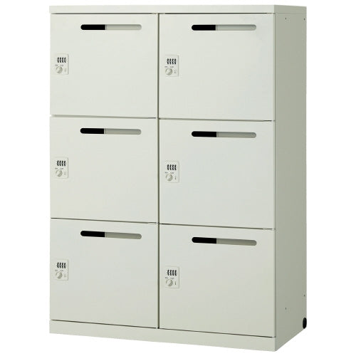 PLUS（プラス）オフィス家具 Pロッカー 配線口付6人用 JPL-6W WH　