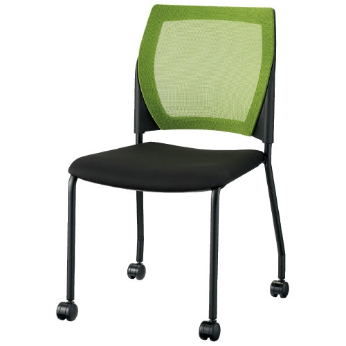 PLUS（プラス）オフィス家具 会議イス MC-R10 Yグリーン キャスター脚　