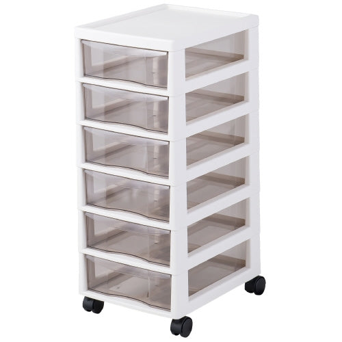 PLUS（プラス）オフィス家具 クリアチェスト アプロス A4深型6段　4528302144001