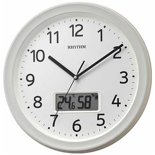 PLUS（プラス）オフィス家具 リズム 電波掛時計 8FYA02SR03　4903456213993