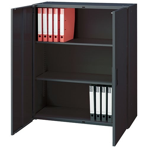 PLUS（プラス）オフィス家具 Je両開き保管庫 JE-105A TBK D450　