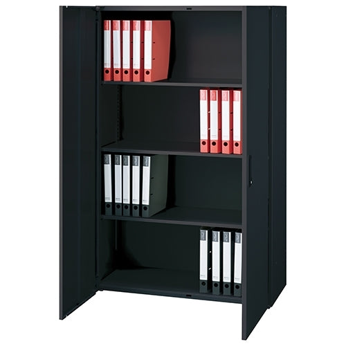 PLUS（プラス）オフィス家具 Je両開き保管庫 JE-140A TBK D450　