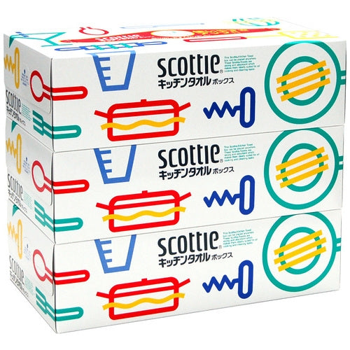 日本製紙クレシア スコッティ キッチンタオルボックス3箱 4901750323202