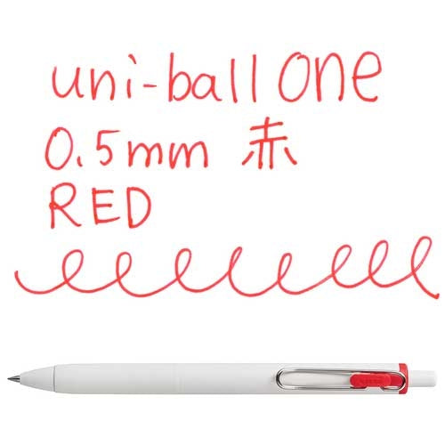 三菱鉛筆 ユニボールワン0.5mm赤 UMNS05.15 4902778261255