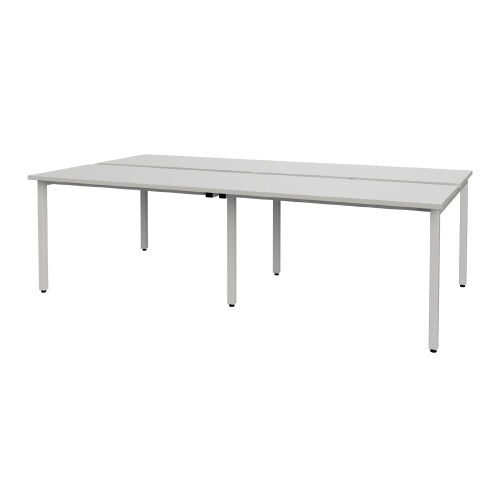 PLUS（プラス）オフィス家具 テーブル MTQ20-2413W WH ダクト付ホワイト　