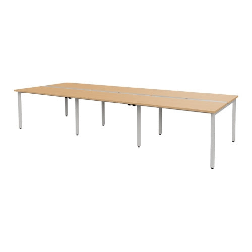 PLUS（プラス）オフィス家具 テーブル MTQ20-3613W NA ダクト付ホワイト　