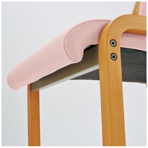 PLUS（プラス）オフィス家具 会議イス WF-C5LN ピンク 肘無 木製　4547345054627