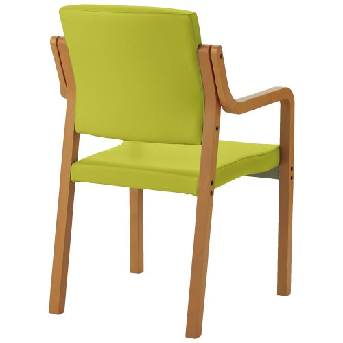 PLUS（プラス）オフィス家具 会議イス WF-C5ALN グリーン肘付 木製　4547345054658