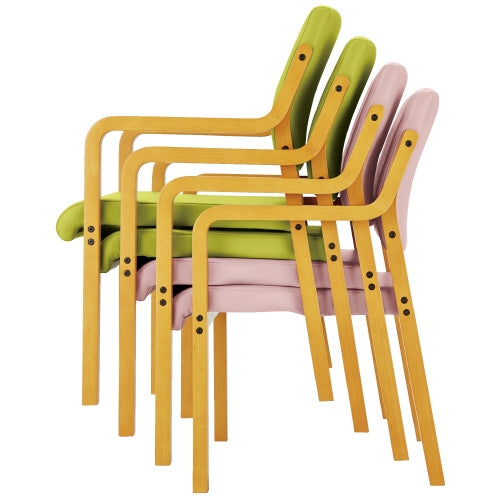 PLUS（プラス）オフィス家具 会議イス WF-C5ALN グリーン肘付 木製　4547345054658