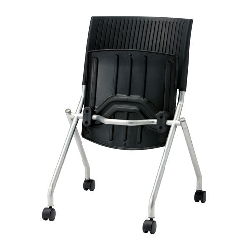 PLUS（プラス）オフィス家具 会議イス FJC-K5A ブルー 肘付　4547345054733