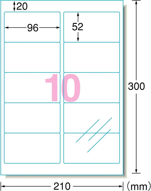 エーワン 透明保護フィルム 96×52mm 79210（10セット）