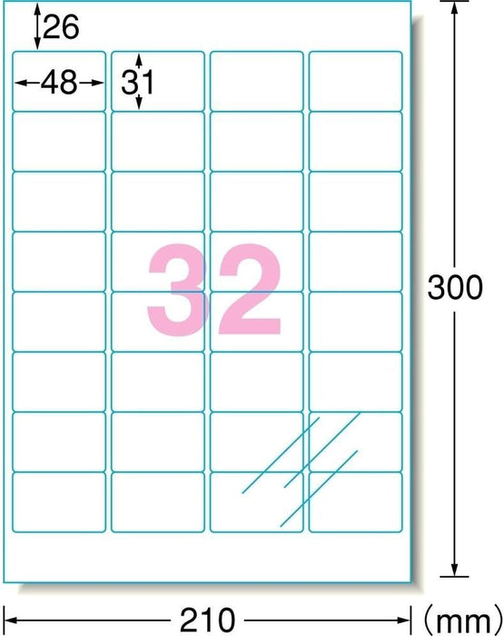 エーワン 透明保護フィルム 48×31mm 79232（10セット）