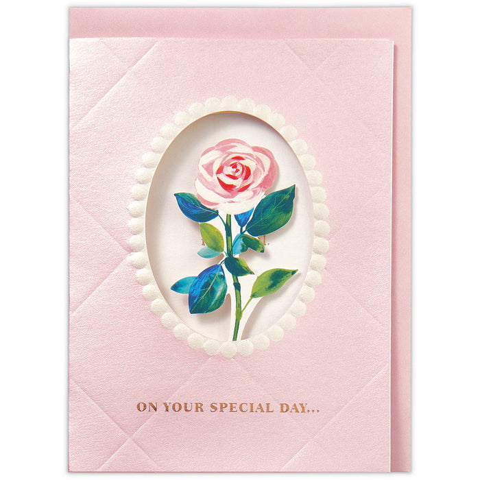 Japan Hallmark Rose II [ฉลองวันเกิด/การ์ด 3 มิติ/ดอกไม้ดอกเดียว] 817367 4961099817367 (ชุด 6 ชิ้น)