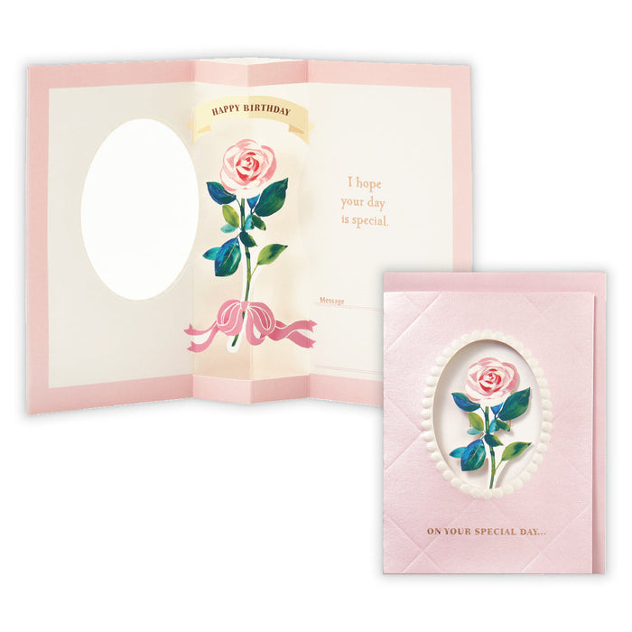Japan Hallmark Rose II [ฉลองวันเกิด/การ์ด 3 มิติ/ดอกไม้ดอกเดียว] 817367 4961099817367 (ชุด 6 ชิ้น)