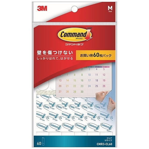 3M Japan Command Tab CMR3-CL60, transparent, Größe M, 60 Blatt, 4549395123940