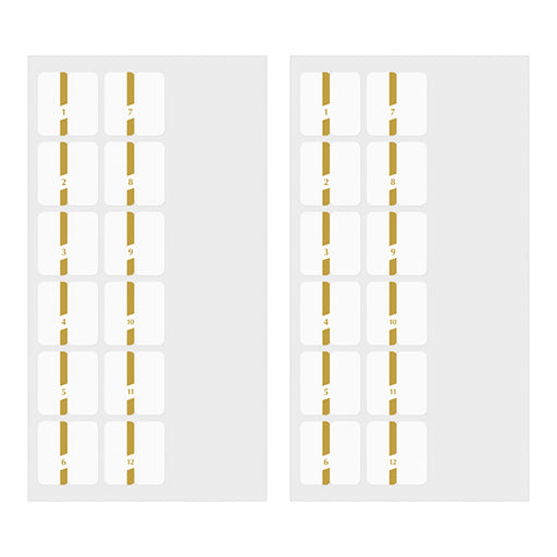 82320006 インデックスラベル　チラット　数字　金手帳 デザインフィル 4902805823203（10セット）
