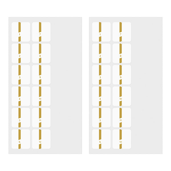 82320006 インデックスラベル　チラット　数字　金手帳 デザインフィル 4902805823203（10セット）