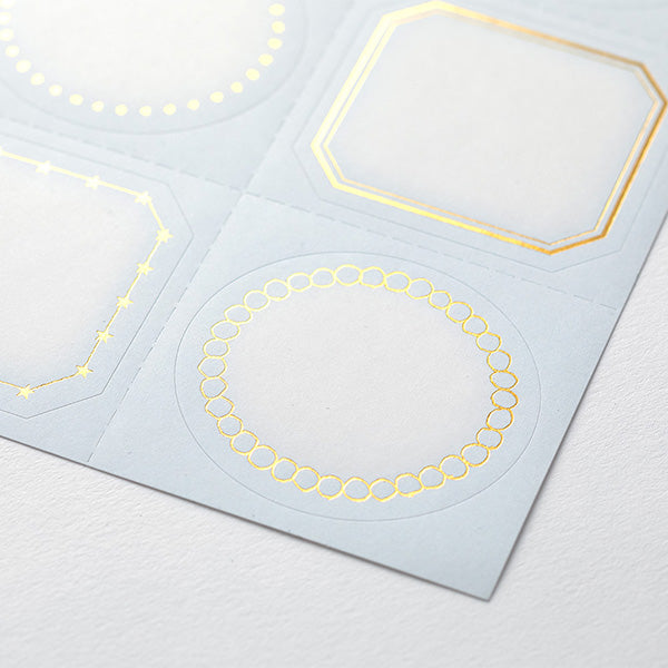 82399006 ミドリ カラー色紙用シール 箔 星柄 水色 82399006 デザインフィル 4902805823999（10セット）