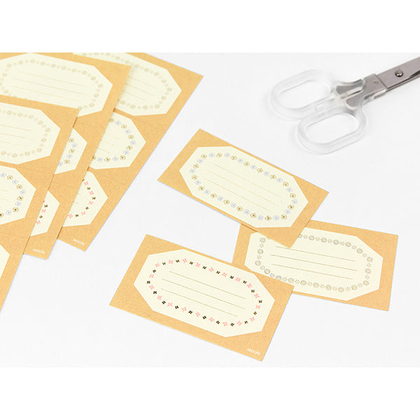 OS PCMシール ラベルフレーム 82441 ミドリ 82441006　4902805824415（5セット）