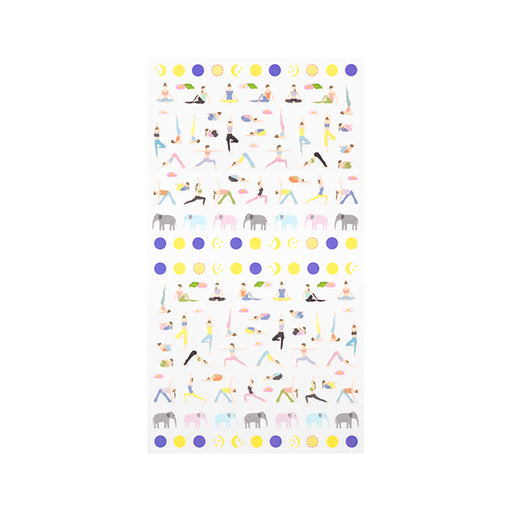 ミドリ 達成シール　ヨガ柄 ミドリ 82455006　4902805824552（10セット）