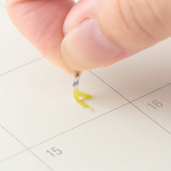 ミドリ 達成シール　ヨガ柄 ミドリ 82455006　4902805824552（10セット）