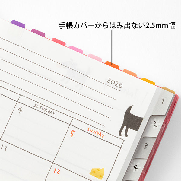 82469006 ミドリ シール インデックスラベル s チラット   ビビッド 手帳用 デザインフィル 4902805824699（10セット）