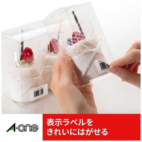 エーワン マルチラベル再剥離65面角丸100シート31259 4906186312592