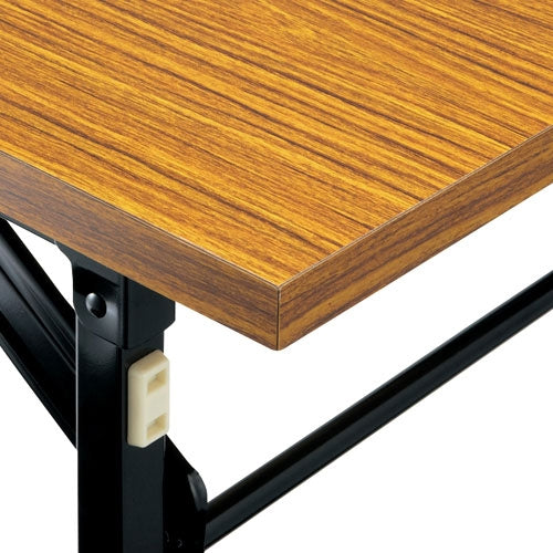 PLUS（プラス）オフィス家具 脚折りたたみテーブル DN-1T チーク 棚無　