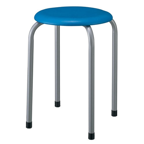 PLUS（プラス）オフィス家具 丸イス M-22 BL ブルー　4942646070374