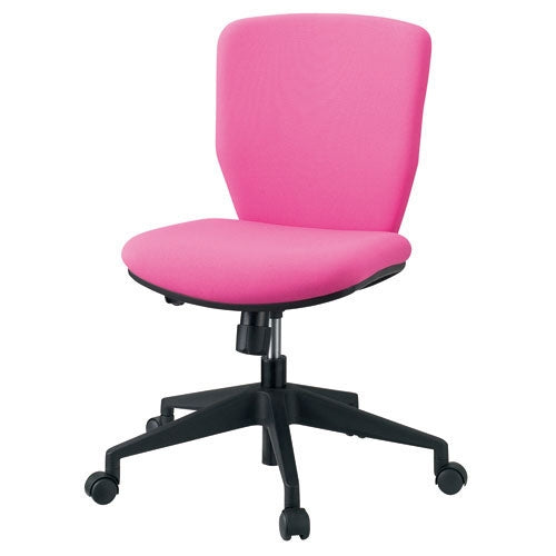PLUS（プラス）オフィス家具 事務イス KC-CL66SL 肘無 ピンク　