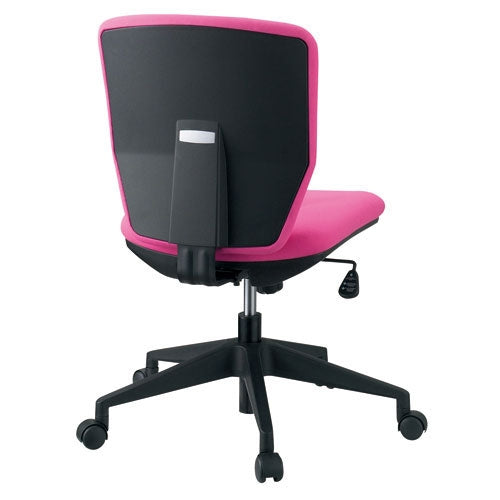 PLUS（プラス）オフィス家具 事務イス KC-CL66SL 肘無 ピンク　