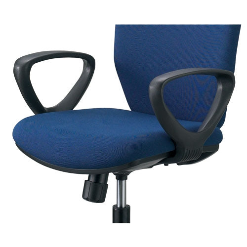 PLUS（プラス）オフィス家具 事務イス ループ肘 KB-KLA BK　