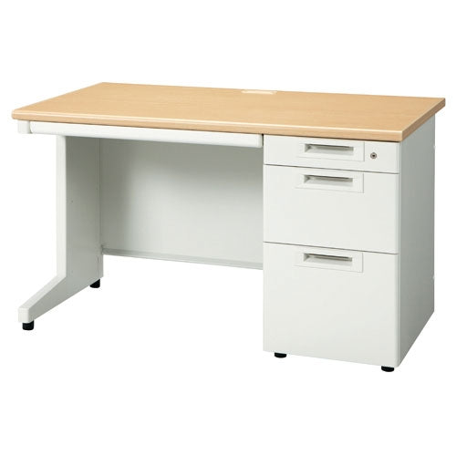 PLUS（プラス）オフィス家具 片袖机 RJ-127D-3 ホワイトメープル 引出D　