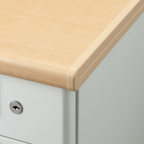 PLUS（プラス）オフィス家具 片袖机 RJ-127D-3 ホワイトメープル 引出D　