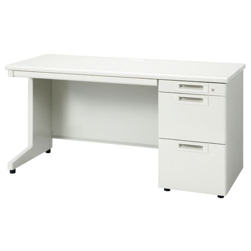 PLUS（プラス）オフィス家具 片袖机 RJ-146A-3 ホワイト 引出A　